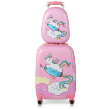 Load image into Gallery viewer, 2 Pieces 18 Inch Kids Luggage Set with 12 Inch Backpack
