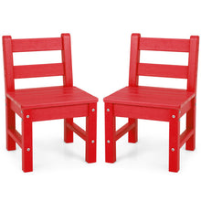 Load image into Gallery viewer, 2 Pieces Kids Learning Chair set with Backrest-Red
