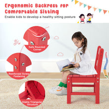 Load image into Gallery viewer, 2 Pieces Kids Learning Chair set with Backrest-Red
