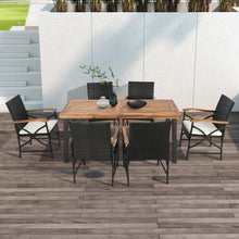 Load image into Gallery viewer, Set of 2/4 Patio Wicker Dining Chairs with Soft Zippered Cushion-Set of 2
