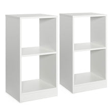 Load image into Gallery viewer, 2 Pieces 2-tier Bookcase Set with Anti-toppling Device
