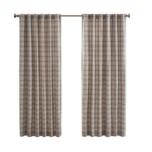 Load image into Gallery viewer, Olliix Anaheim 100% Polyester Jacquard Rod Pocket And Back Tabs Plaid Panel With Fleece Lining By Madison Park MP40-6768
