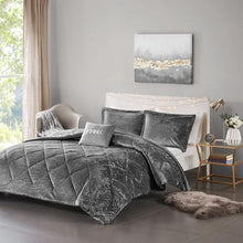 Load image into Gallery viewer, Intelligent Design Felicia Velvet Comforter Set ID10-1792 By Olliix
