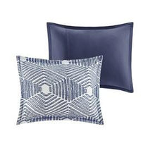 Load image into Gallery viewer, INK+IVY Ellipse 100% Cotton Clipped Jacquard Duvet Cover Set II12-1071 By Olliix
