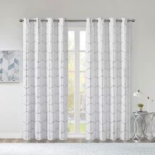 Load image into Gallery viewer, Intelligent Design Raina 100% Polyester Total Blackout Metallic Print Grommet Top Curtain Panel ID40-1808 By Olliix
