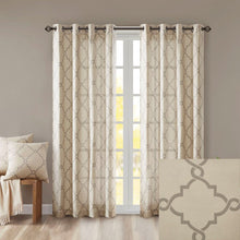 Load image into Gallery viewer, Madison Park Fretwork Print Window Curtain -108" Panel MP40-2019 By Olliix
