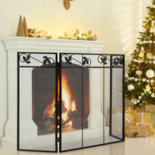 Load image into Gallery viewer, 3-Panel Fireplace Screen Decor Cover with Exquisite Pattern
