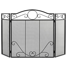Load image into Gallery viewer, 3-Panel Freestanding Fireplace Screen Folded Fire Doors
