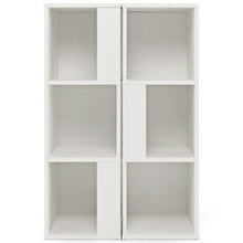 Load image into Gallery viewer, 3-Tier 6 Cube Freestanding Bookcase with Anti-toppling Device-White
