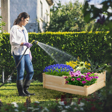 Load image into Gallery viewer, 3-Tier Wooden Raised Garden Bed with Open-Ended Base-Natural
