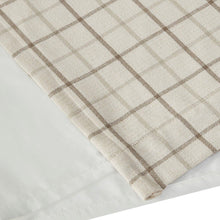 Load image into Gallery viewer, Madison Park Anaheim 100% Polyester Jacquard Rod Pocket And Back Tabs Plaid Panel With Fleece Lining- Natural MP40-6763 By Olliix
