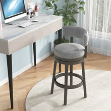 Load image into Gallery viewer, 27/31 Inch Swivel Bar Stool with Upholstered Back Seat and Footrest-31 inches
