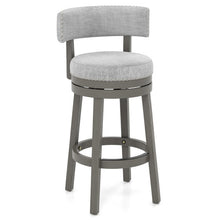 Load image into Gallery viewer, 27/31 Inch Swivel Bar Stool with Upholstered Back Seat and Footrest-31 inches

