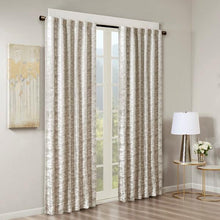 Load image into Gallery viewer, Sunsmart Cassius Marble Jacquard Total Blackout Rod Pocket/Back Tab Curtain Panel SS40-0097 By Olliix
