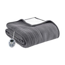 Load image into Gallery viewer, Fleece To Sherpa Heated Blanket - King ST54-0105 By Olliix
