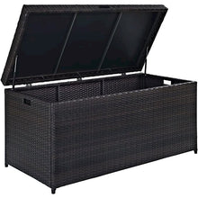 Load image into Gallery viewer, Palm Harbor Outdoor Wicker Storage Bin Brown
