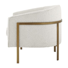 Load image into Gallery viewer, Harrod Fabric Accent Arm Chair Antique Gold Legs
