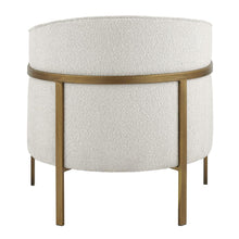 Load image into Gallery viewer, Harrod Fabric Accent Arm Chair Antique Gold Legs
