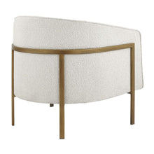 Load image into Gallery viewer, Harrod Fabric Accent Arm Chair Antique Gold Legs
