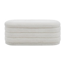 Load image into Gallery viewer, Celine Faux Shearling Fabric Storage Bench
