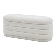 Load image into Gallery viewer, Celine Faux Shearling Fabric Storage Bench
