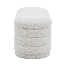 Load image into Gallery viewer, Celine Faux Shearling Fabric Storage Bench
