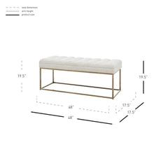 Load image into Gallery viewer, Darius KD Fabric Bench
