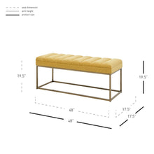 Load image into Gallery viewer, Darius KD Fabric Bench
