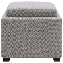 Load image into Gallery viewer, Cameron Square Fabric Storage Ottoman with Tray

