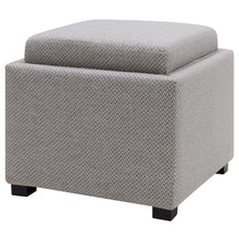 Load image into Gallery viewer, Cameron Square Fabric Storage Ottoman with Tray
