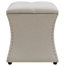 Load image into Gallery viewer, Amelia Nailhead Tufted Storage Ottoman
