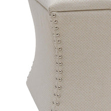 Load image into Gallery viewer, Amelia Nailhead Tufted Storage Ottoman
