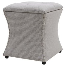 Load image into Gallery viewer, Amelia Nailhead Tufted Storage Ottoman

