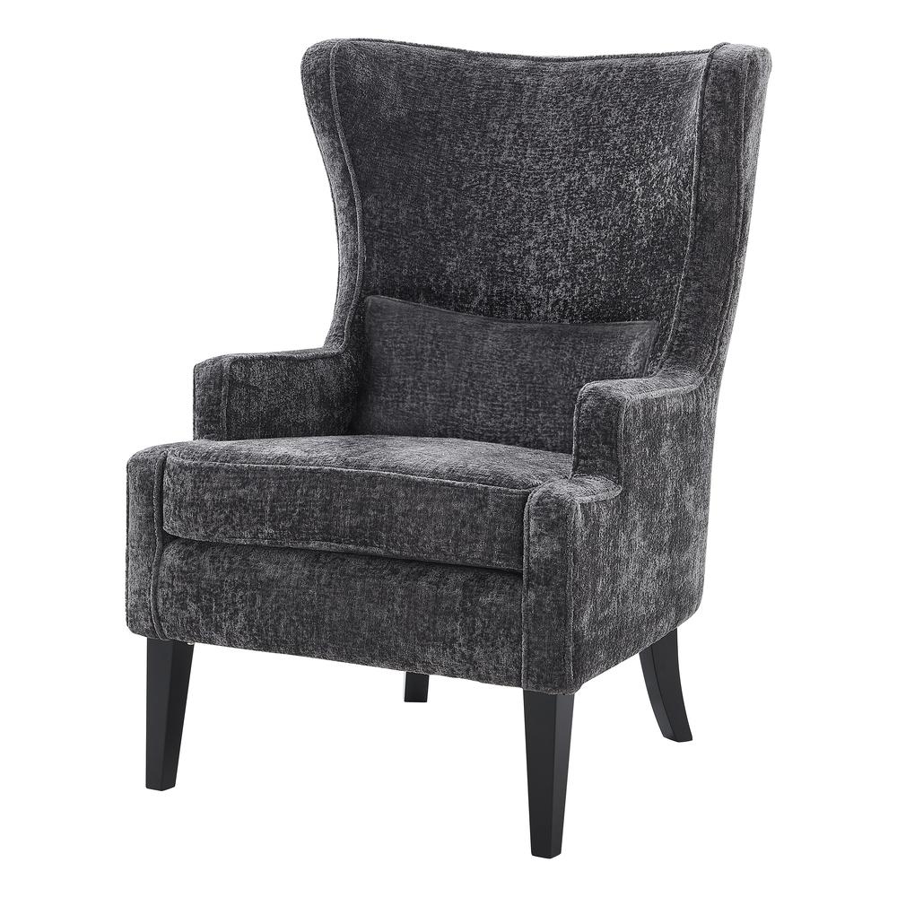 Clementine KD Fabric Wing Accent Arm Chair