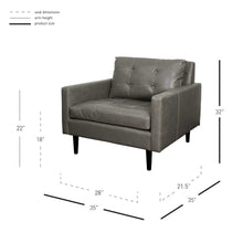 Load image into Gallery viewer, Ritchie Bonded Leather Arm Chair
