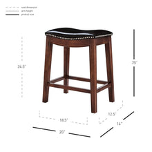 Load image into Gallery viewer, Elmo Bonded Leather Counter Stool
