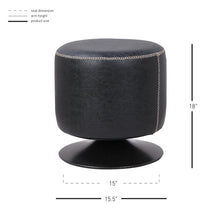 Load image into Gallery viewer, Gaia PU Leather Round Ottoman
