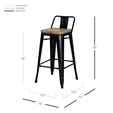 Load image into Gallery viewer, Metropolis Low Back Counter Stool, (Set of 4)
