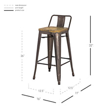 Load image into Gallery viewer, Metropolis Low Back Counter Stool, (Set of 4)
