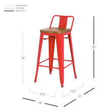 Load image into Gallery viewer, Metropolis Low Back Counter Stool, (Set of 4)
