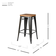 Load image into Gallery viewer, Metropolis Backless Counter Stool, (Set of 4)
