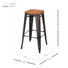 Load image into Gallery viewer, Metropolis Backless Bar Stool, (Set of 4)
