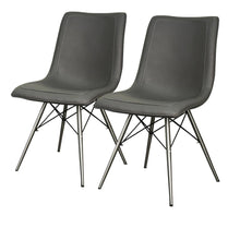 Load image into Gallery viewer, Blaine PU Chair Stainless Steel Legs, (Set of 2)
