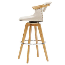 Load image into Gallery viewer, Darwin Fabric Bamboo Counter Stool
