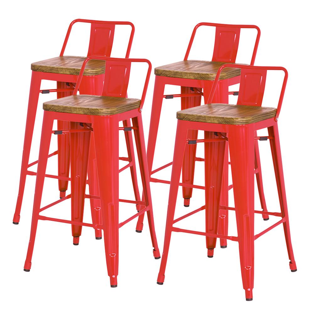 Metropolis Low Back Counter Stool, (Set of 4)