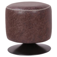 Load image into Gallery viewer, Gaia PU Leather Round Ottoman

