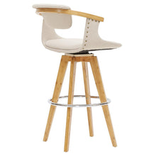 Load image into Gallery viewer, Darwin Fabric Bamboo Counter Stool
