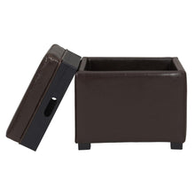 Load image into Gallery viewer, Cameron Square Leather Storage Ottoman
