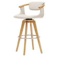 Load image into Gallery viewer, Darwin Fabric Bamboo Counter Stool
