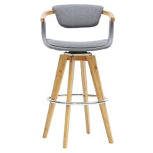 Load image into Gallery viewer, Darwin Fabric Bamboo Counter Stool
